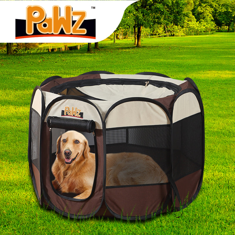 PaWz Dog Playpen Pet Play Pens Foldable Panel Tent Cage Portable Puppy Crate 62"