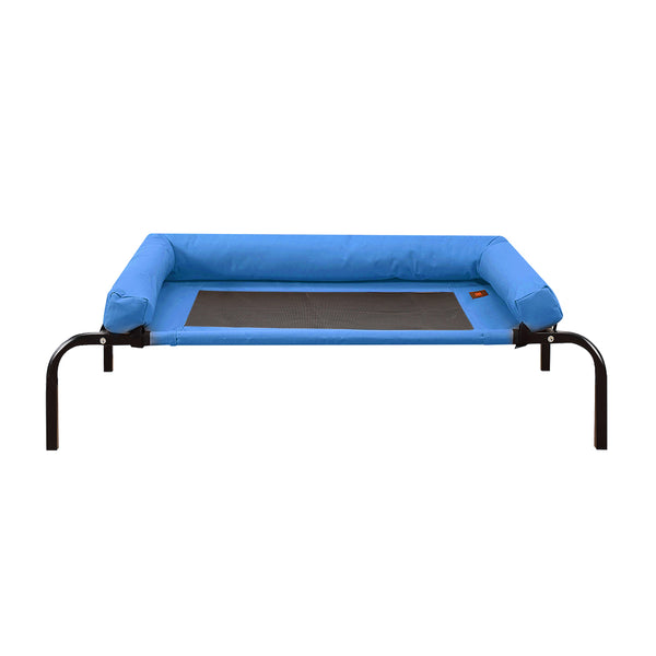 PaWz Pet Bed Heavy Duty Frame Hammock Bolster Trampoline Dog Puppy Mesh L Blue