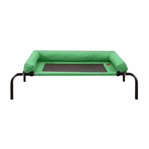 PaWz Pet Bed Heavy Duty Frame Hammock Bolster Trampoline Dog Puppy Mesh L Green