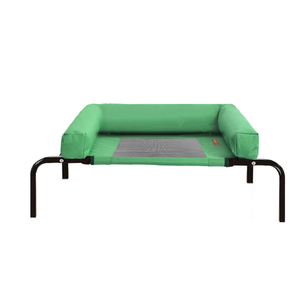 PaWz Pet Bed Heavy Duty Frame Hammock Bolster Trampoline Dog Puppy Mesh S Green