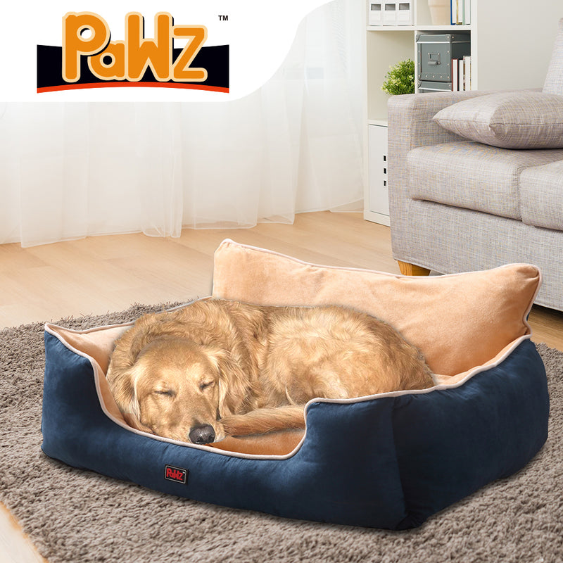 PaWz Pet Bed Dog Mattress Bedding Calming Beds Soft Cushion Puppy Pillow Blue