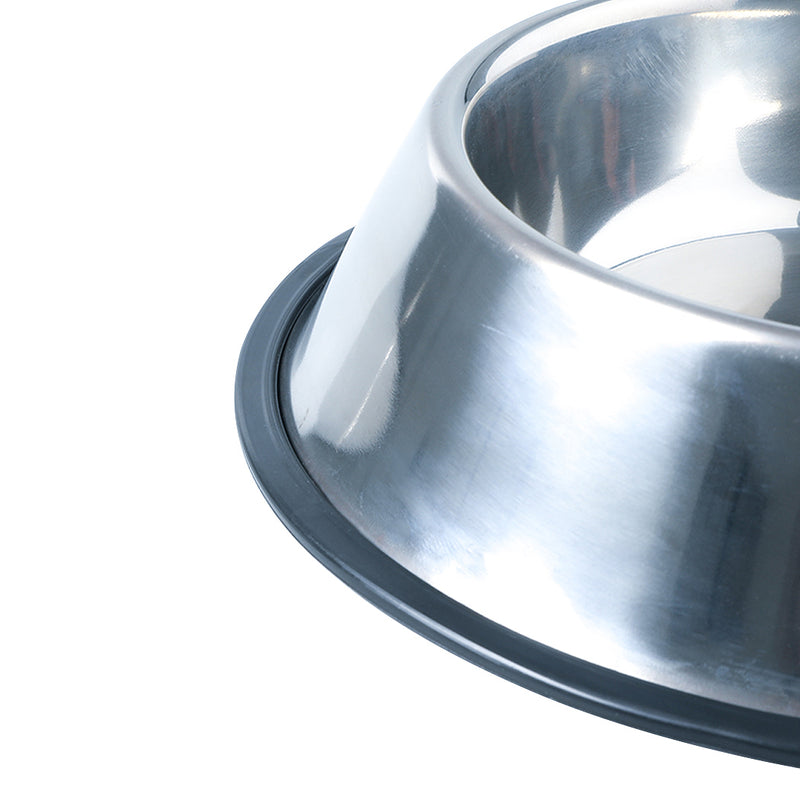 PaWz Pet Bowl Stainless Steel Non Tip Slip Dog Cat Puppy Water Food Feeder Dish