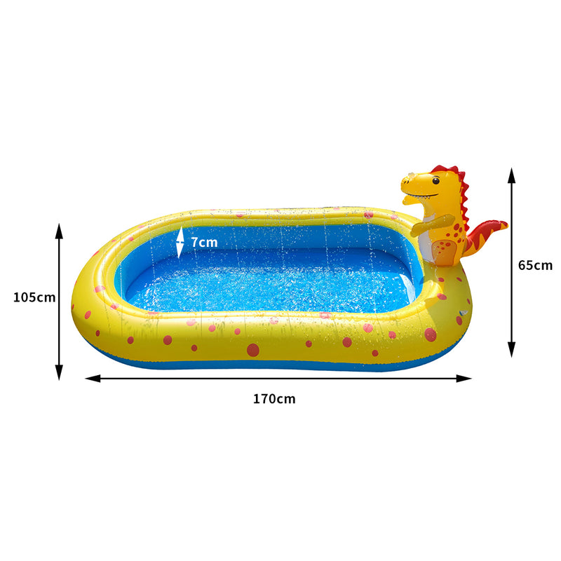 Inflatable Pool Water Splash Spray Mat Kids Children Sprinkler Play Pad Outdoor