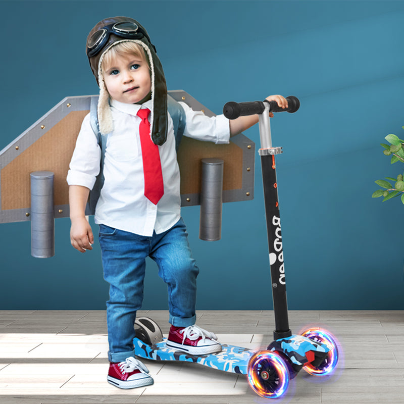 BoPeep Kids Scooter 3 Wheels Slider Toddler Toys Adjustable Height Flashing LED