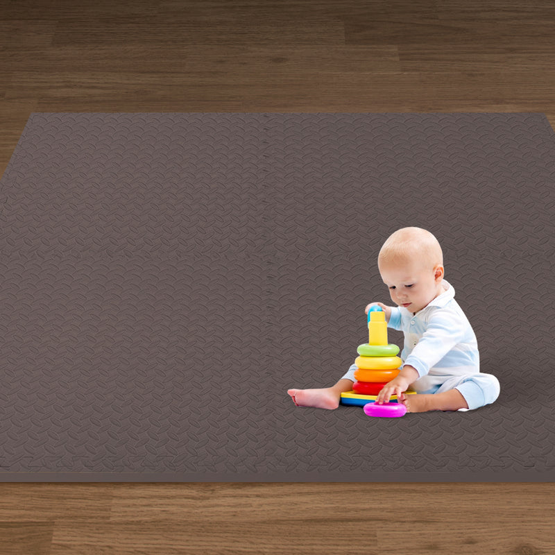 Bopeep Kids Play Mat Floor Baby Crawling Mats Foldable Waterproof Carpet Coffee