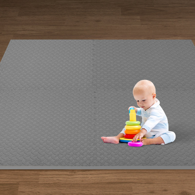 Bopeep Kids Play Mat Floor Baby Crawling Mats Foldable Waterproof Carpet Grey