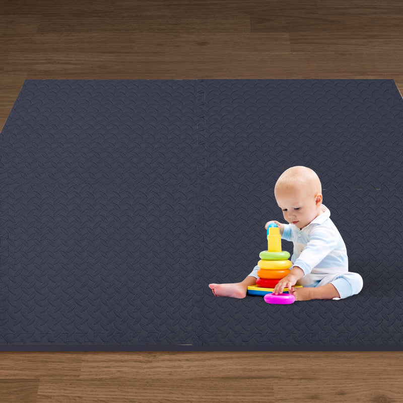 Bopeep Kids Play Mat Floor Baby Crawling Mats Foldable Waterproof Carpet Navy