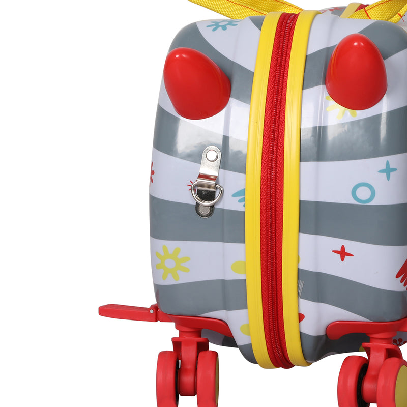 BoPeep Kids Ride On Suitcase Children Travel Luggage Carry Bag Trolley Octopus