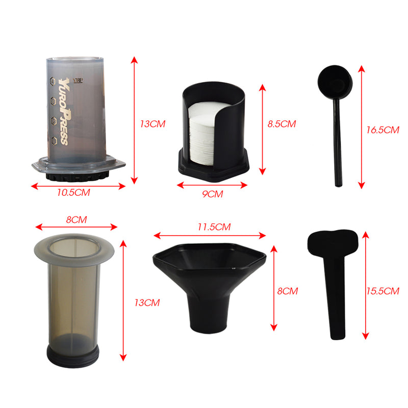 Expresso Coffee Maker Kit Presses with 350 Filters Coffee Presser Filter