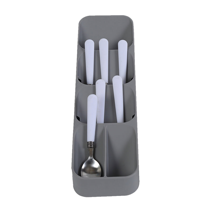 x2 Cutlery Organiser Utensil Tray Kitchen Drawer Storage Divider Holder Box WG