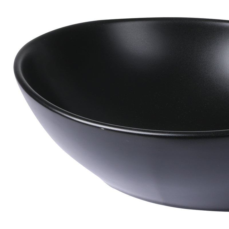 Wash Basin Oval Ceramic Hand Bowl Bathroom Sink Vanity Above Counter Matte Black