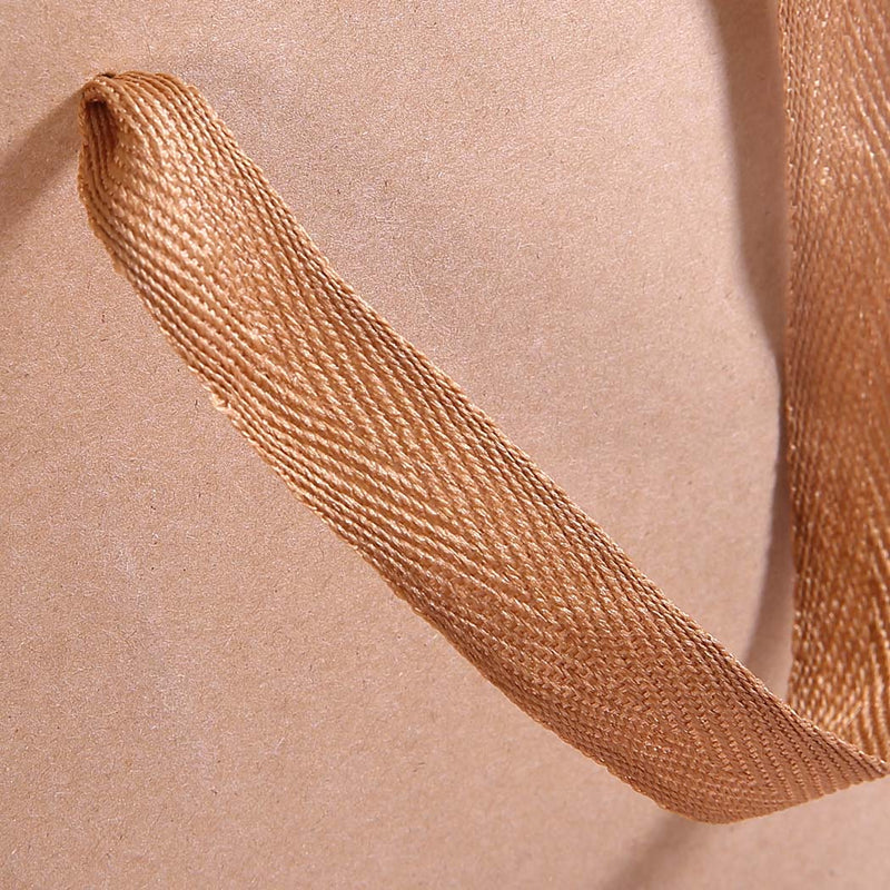 50x Brown Paper Bag Kraft Eco Recyclable Gift Carry Shopping Retail Bags Handles