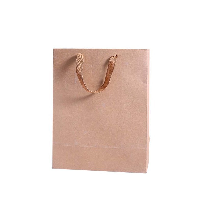 50x Brown Paper Bag Kraft Eco Recyclable Gift Carry Shopping Retail Bags Handles