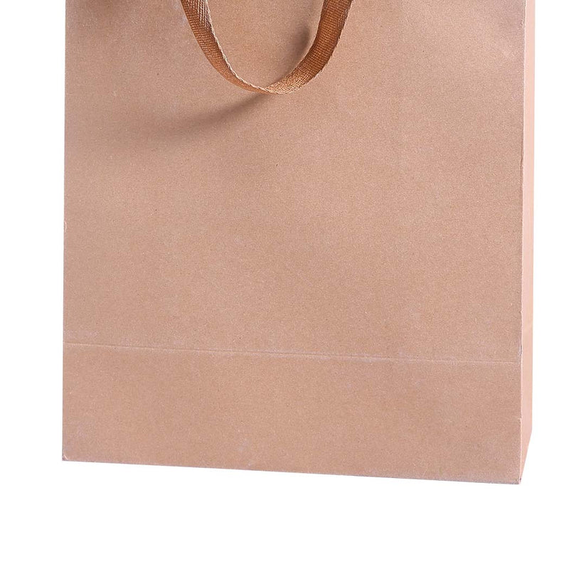 50x Brown Paper Bag Kraft Eco Recyclable Gift Carry Shopping Retail Bags Handles