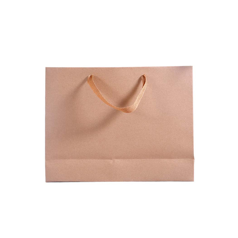 50x Brown Paper Bag Kraft Eco Recyclable Gift Carry Shopping Retail Bags Handles