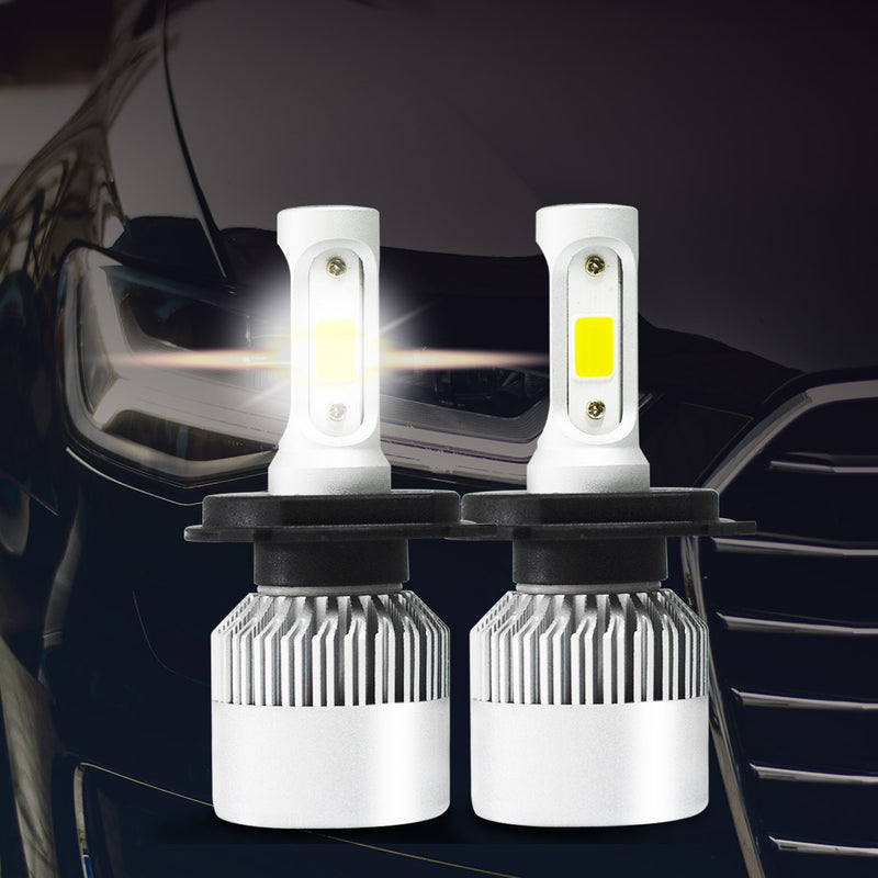 72W 9000LM H4 HB2 LED Headlight Kit Hi/Lo Beam Globe Bulbs 6500K White