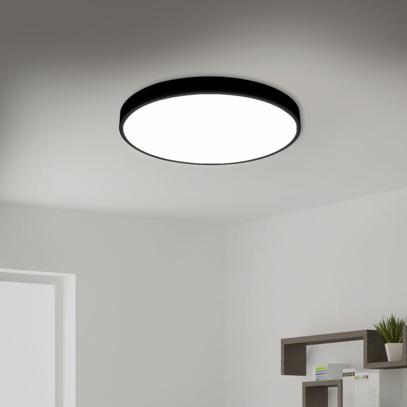 EMITTO Ultra-Thin 5CM LED Ceiling Down Light Surface Mount Living Room Black 36W