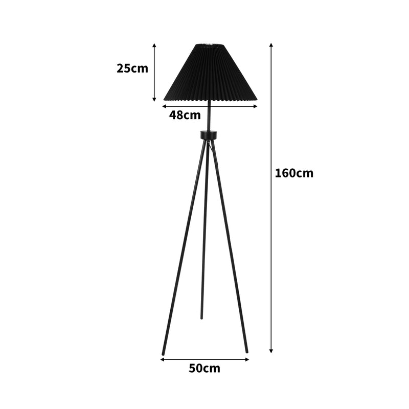 Modern LED Floor Lamp Stand Reading Light Decoration Indoor Classic Linen Fabric