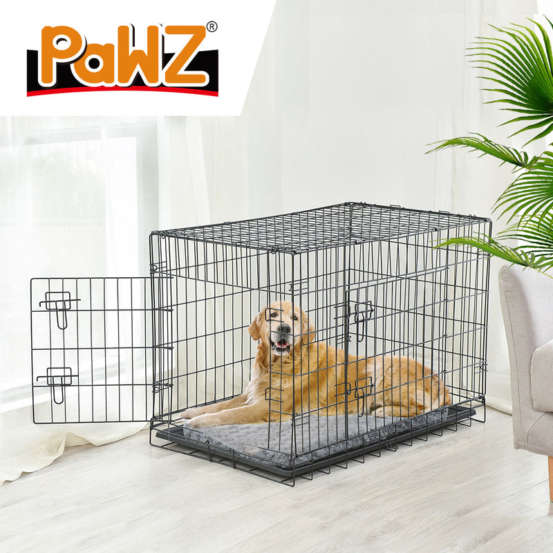 PaWz Pet Dog Cage Crate Kennel Portable Collapsible Puppy Metal Playpen 42"