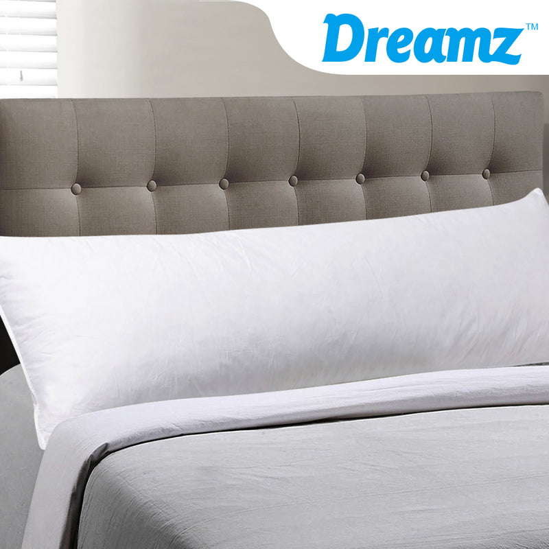 DreamZ Body Full Long Pillow Luxury Slip Cotton Maternity Pregnancy 150cm White