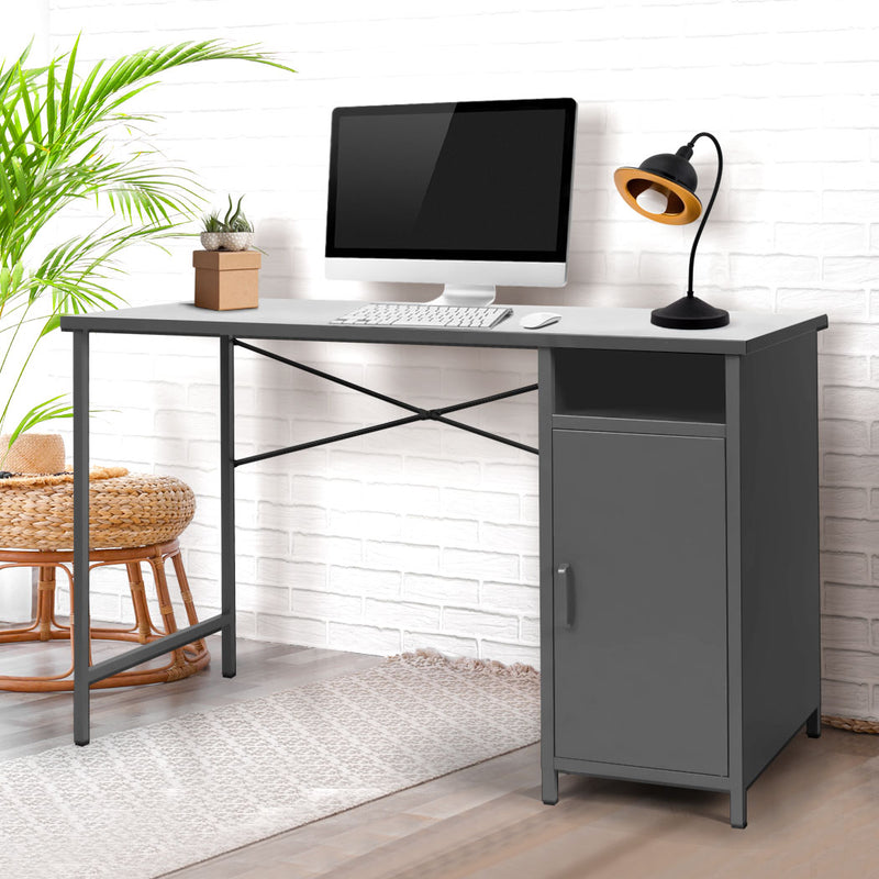 Office Computer Desks Metal Laptop Study Table Home Storage Workstation Shelf