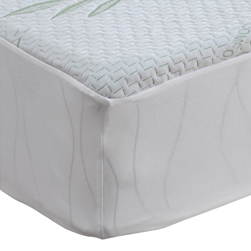 DreamZ Fully Fitted Waterproof Breathable Bamboo Mattress Protector Double Size