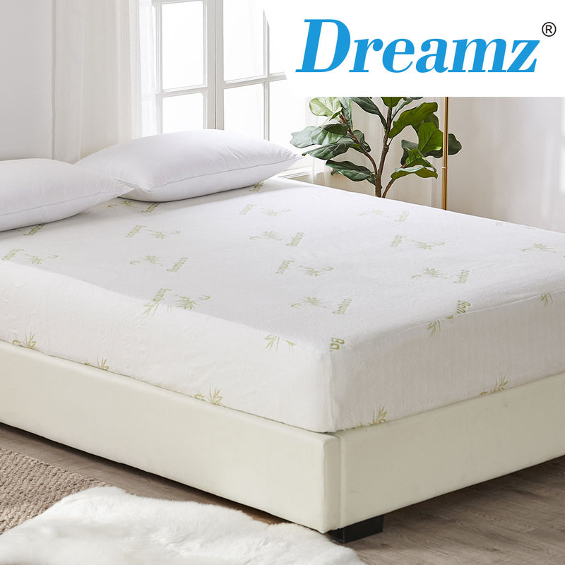 DreamZ Mattress Protector Topper 70% Bamboo Hypoallergenic Cover King Single