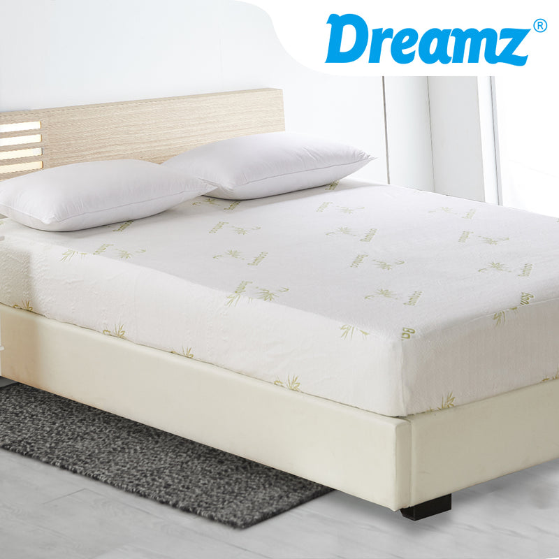 DreamZ Mattress Protector Topper 70% Bamboo Hypoallergenic Cover King Single