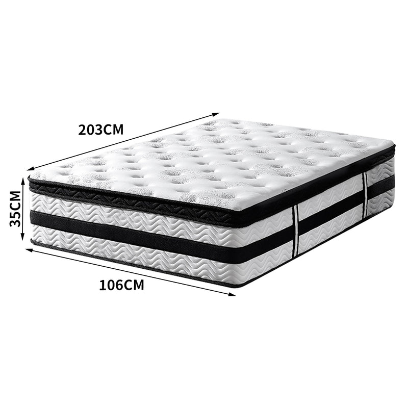 DeramZ 35CM Thickness Euro Top Egg Crate Foam Mattress in King Single Size