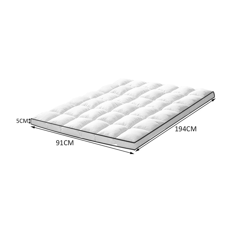 DreamZ Bedding Luxury Pillowtop Mattress Topper Mat Pad Protector Cover Single