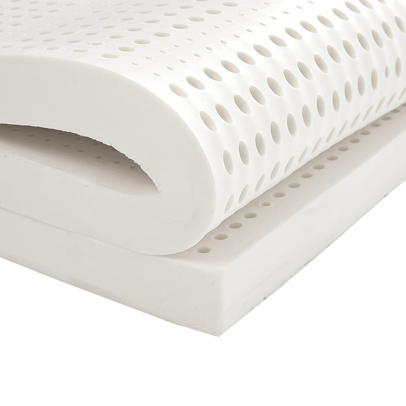 Dreamz Latex Mattress Topper King Natural 7 Zone Bedding Removable Cover 5cm