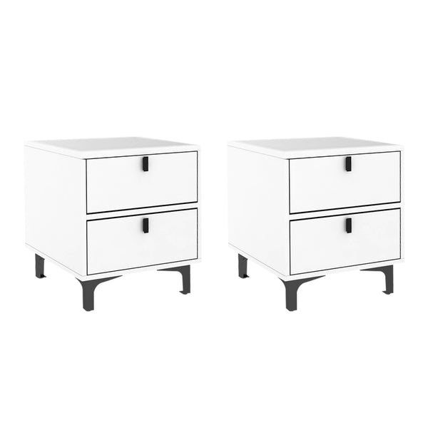 Levede Bedside Tables Side Table Bedroom Nightstand 2 Drawers Storage Cabinet