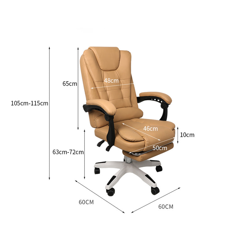 Gaming Chair Office Computer Seat Racing PU Leather Executive Footrest Racer