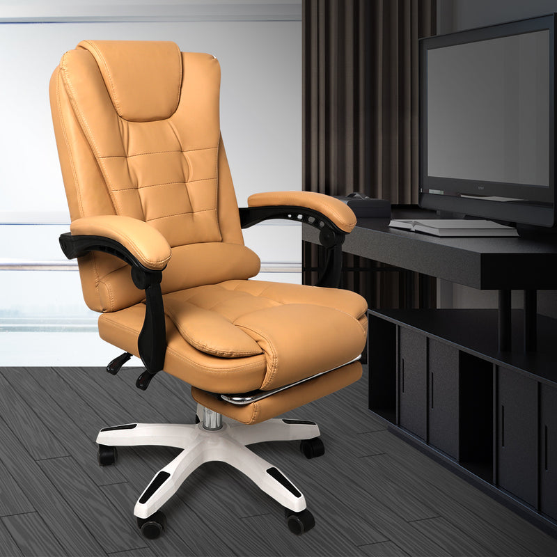 Gaming Chair Office Computer Seat Racing PU Leather Executive Footrest Racer