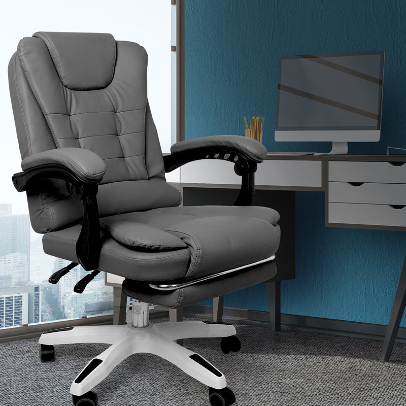 Levede Gaming Chair Office Computer Seat Racing PU Leather Executive Footrest