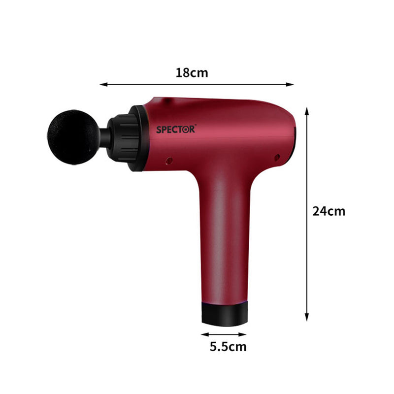 Spector Massage Gun Deep Tissue Percussion Massage Muscle Vibrating Relaxing Red