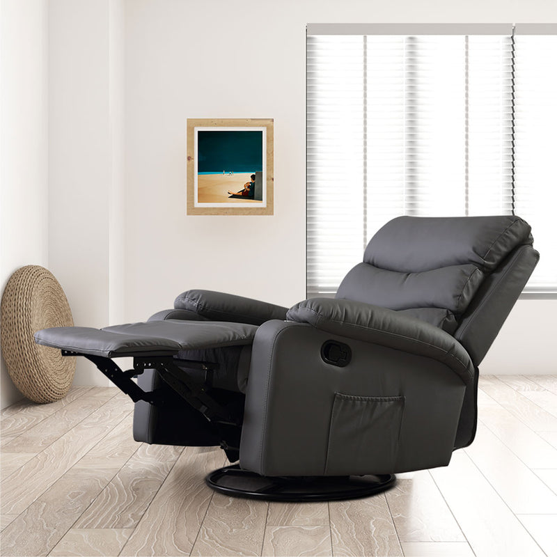 Levede Massage Chair Recliner Chairs Heated Lounge Sofa Armchair 360 Swivel Grey