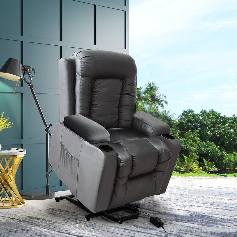 Levede Recliner Chair Lift Chairs PU Leather Lounge Sofa Armchair For Elderly