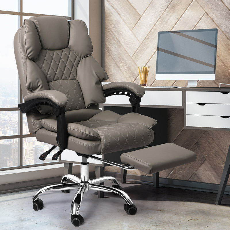 Levede Gaming Chair Office Computer Seat Racing PU Leather Executive Footrest