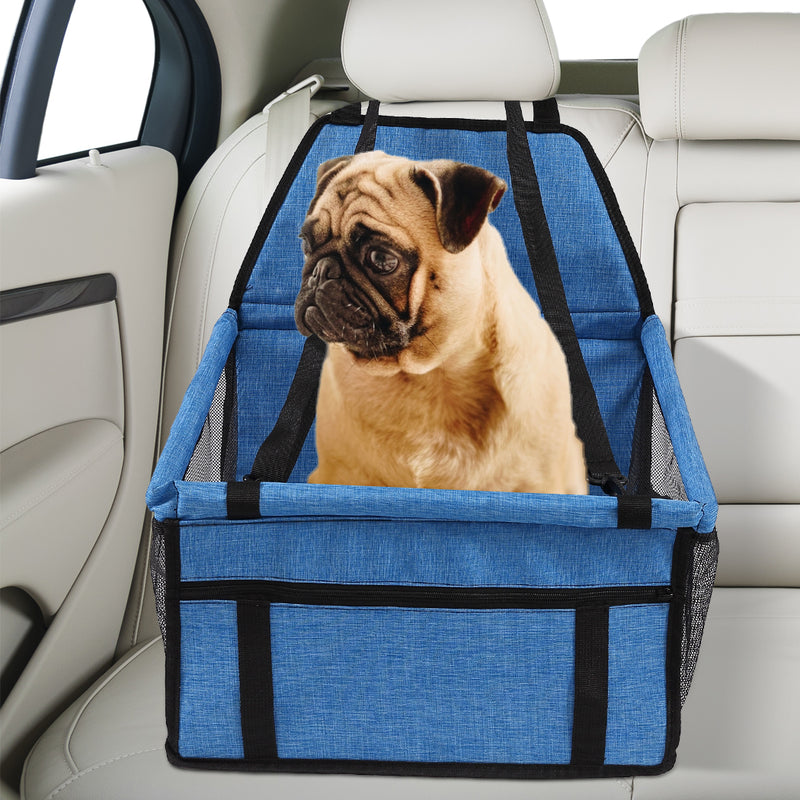 PaWz Pet Car Booster Seat Puppy Cat Dog Auto Carrier Travel Protector Blue