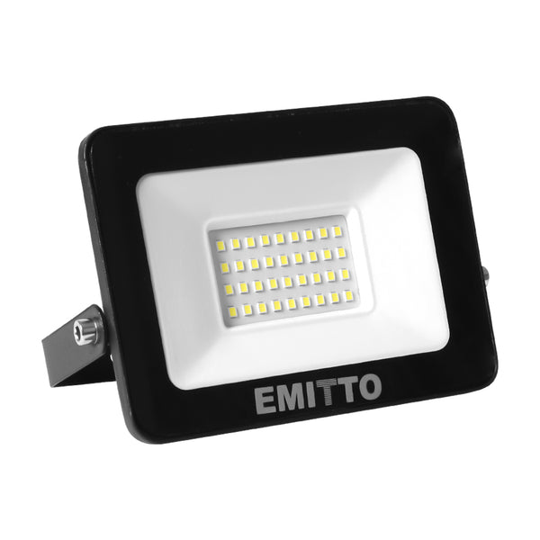 Emitto LED Flood Light 30W Outdoor Floodlights Lamp 220V-240V Cool White 2PCS