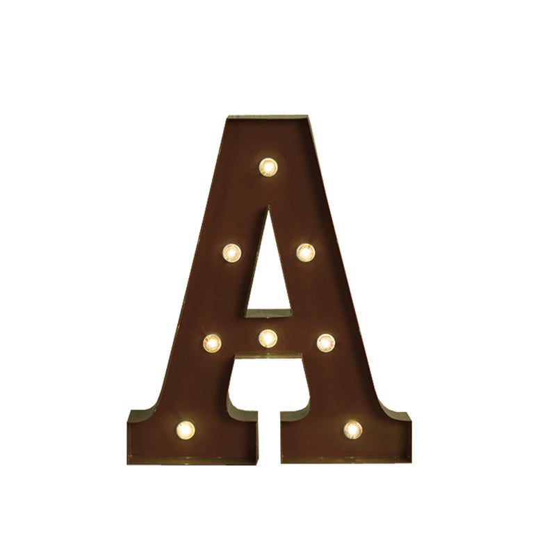 LED Metal Letter Lights Free Standing Hanging Marquee Event Party Decor Letter A