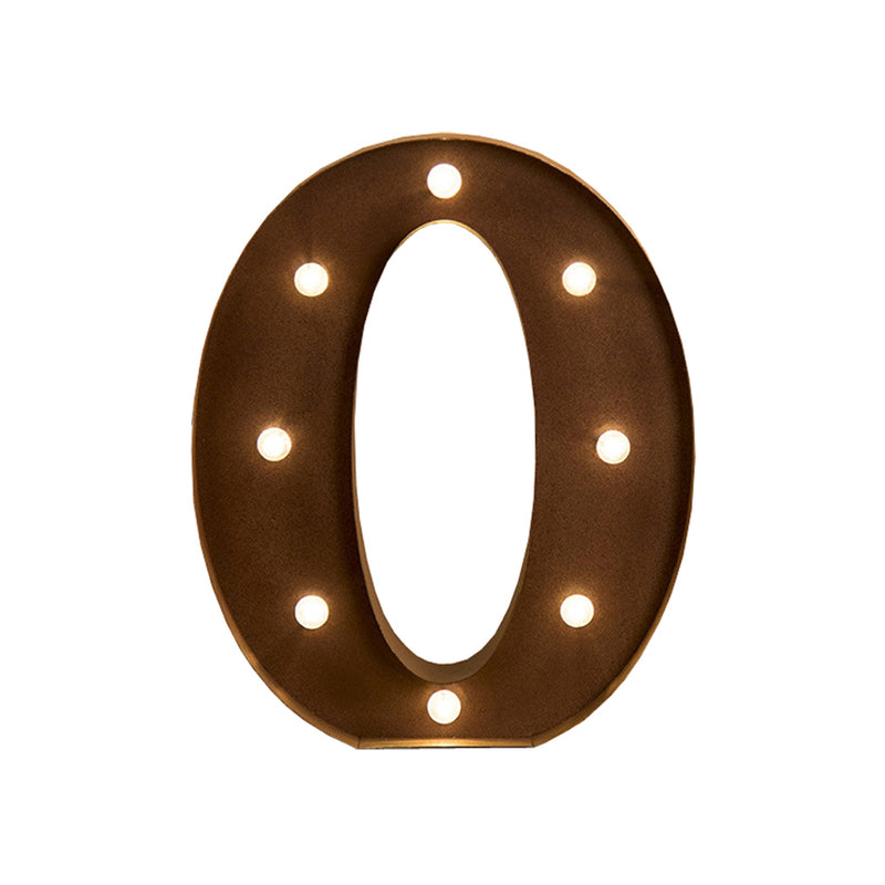 LED Metal Letter Lights Free Standing Hanging Marquee Event Party Decor Letter O