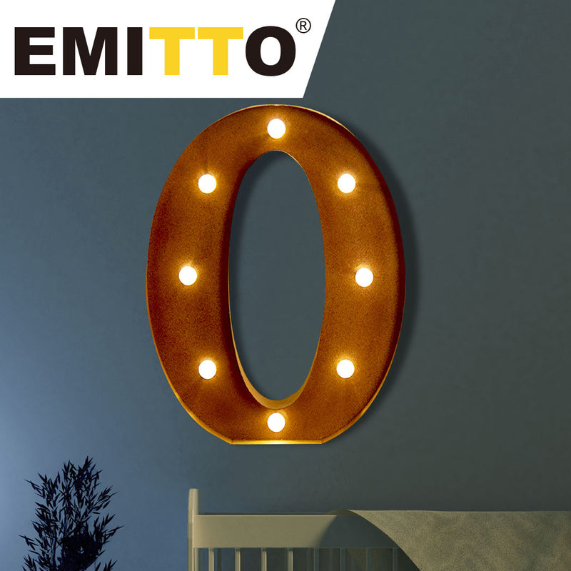 LED Metal Letter Lights Free Standing Hanging Marquee Event Party Decor Letter O