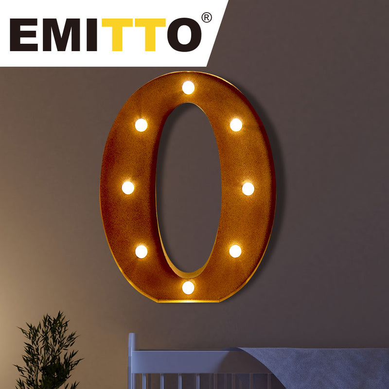 LED Metal Letter Lights Free Standing Hanging Marquee Event Party Decor Letter O