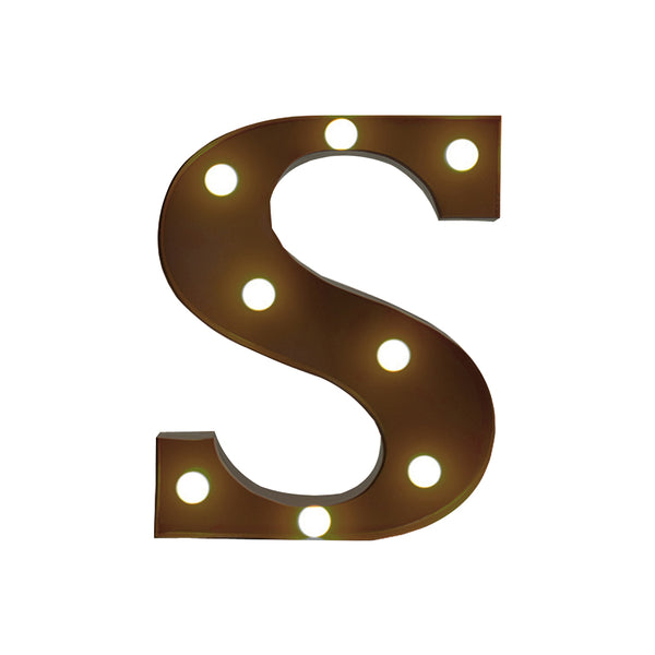 LED Metal Letter Lights Free Standing Hanging Marquee Event Party Decor Letter S