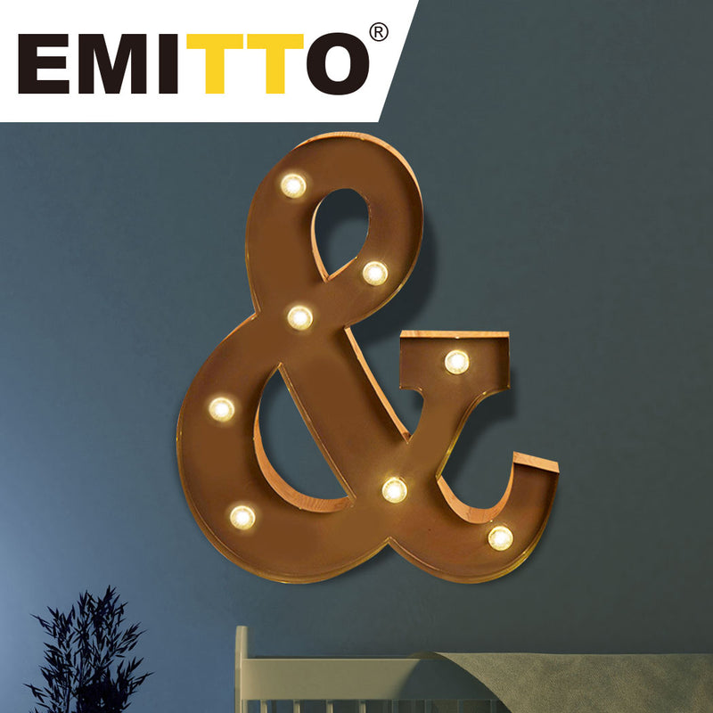 LED Metal Letter Lights Free Standing Hanging Marquee Party Decor Letter And