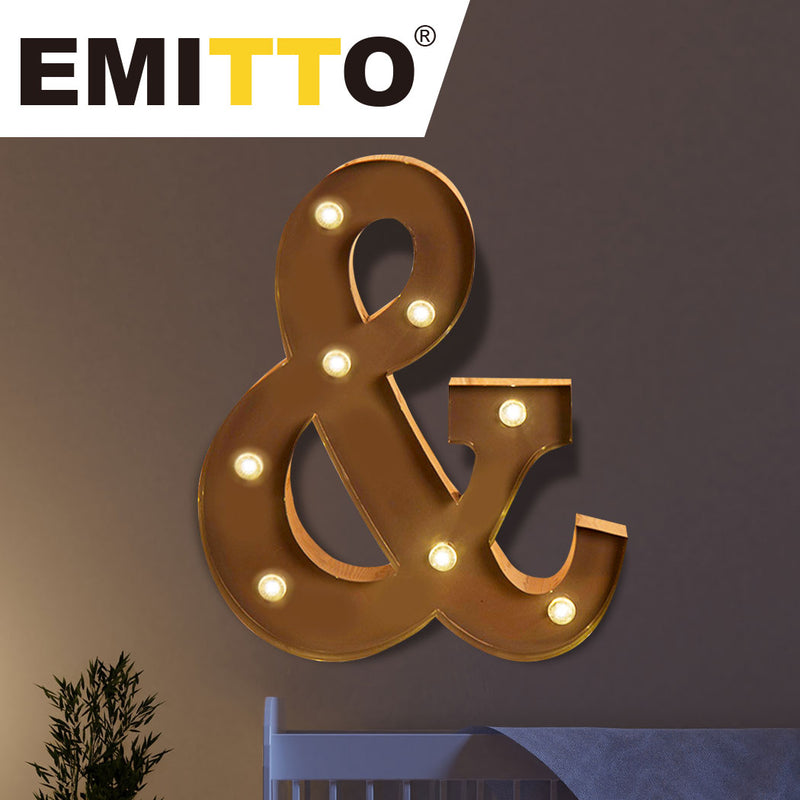 LED Metal Letter Lights Free Standing Hanging Marquee Party Decor Letter And