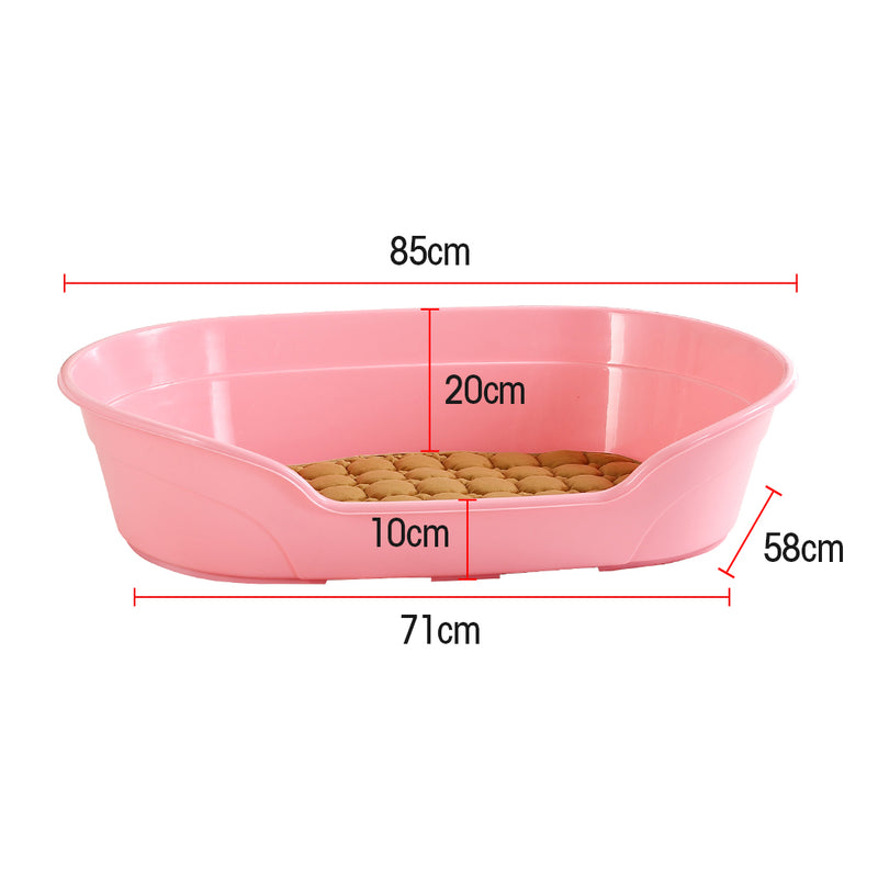 Large 85cm Plastic Pet Bed with Ventilation Holes Resting Plastic Dog Basket