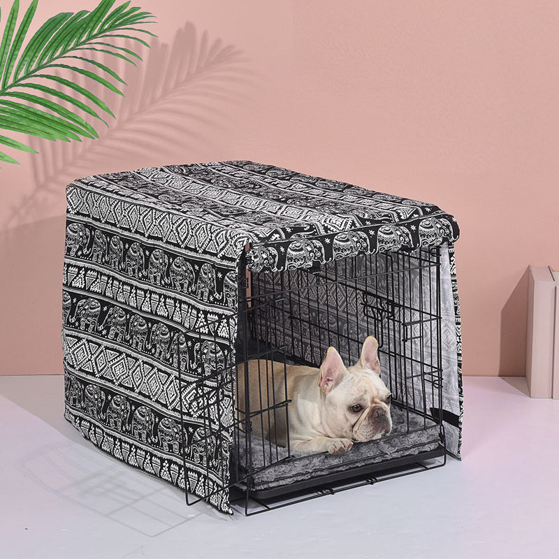 Crate Cover Pet Dog Kennel Cage Collapsible Metal Playpen Cages Covers Black 30"